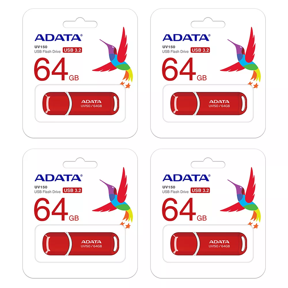 فلش مموری ای دیتا مدل UV150 ظرفیت 64 گیگابایت بسته 4 عددی