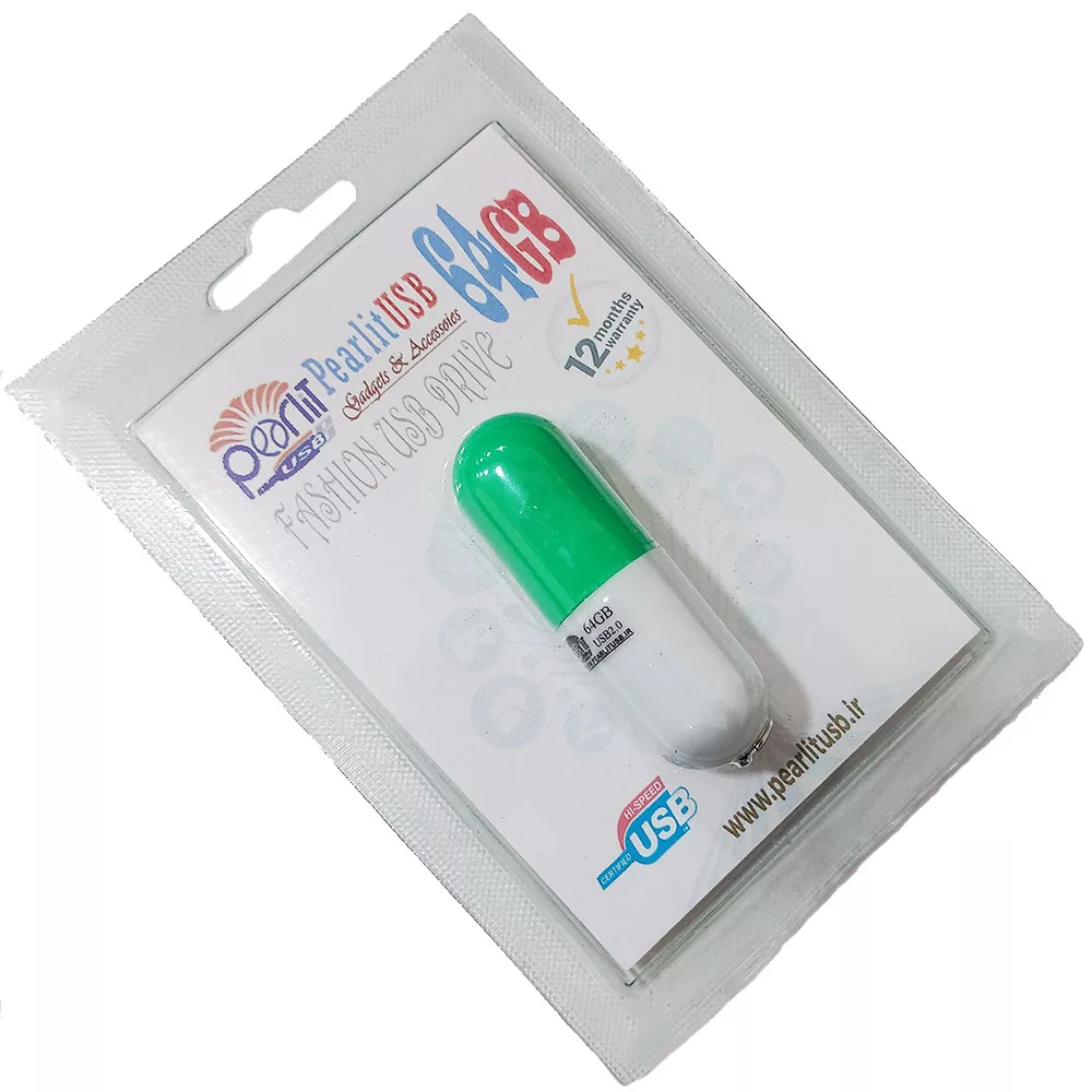 فلش مموری پرلیت یو اس بی طرح کپسول مدل P-09 ظرفیت 64 گیگابایت