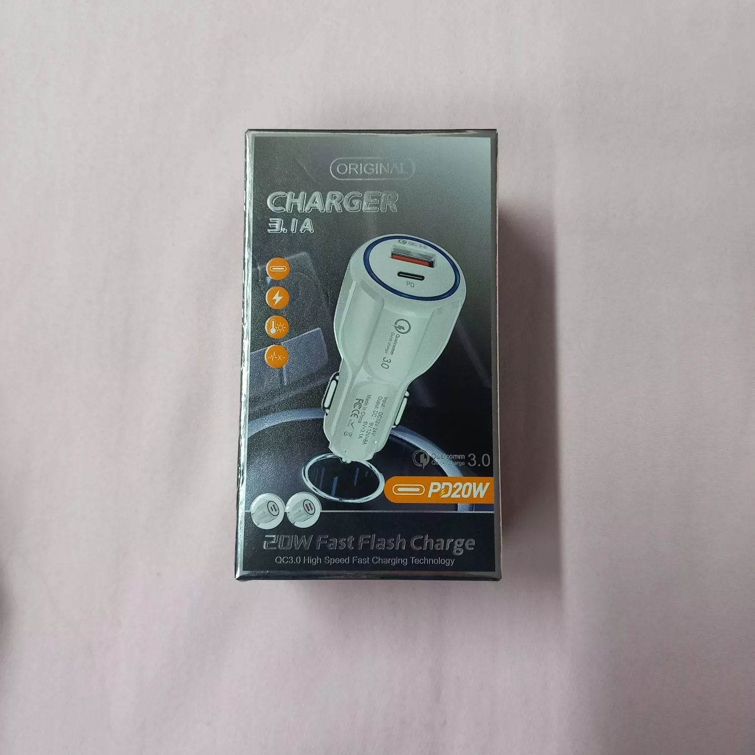 شارژر فندکی 12 وات مدل charger 3.1A org