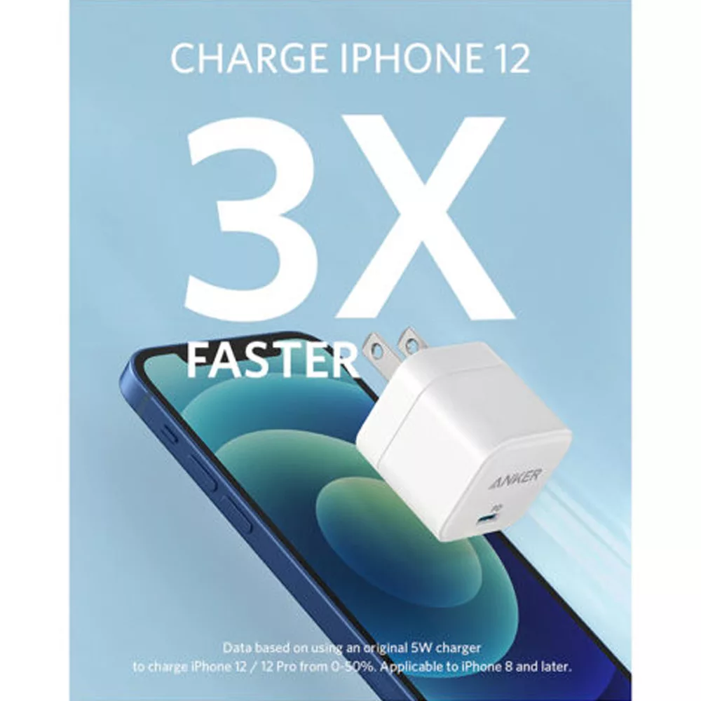 شارژر دیواری 20 وات انکر مدل PowerPort III 20W Cube