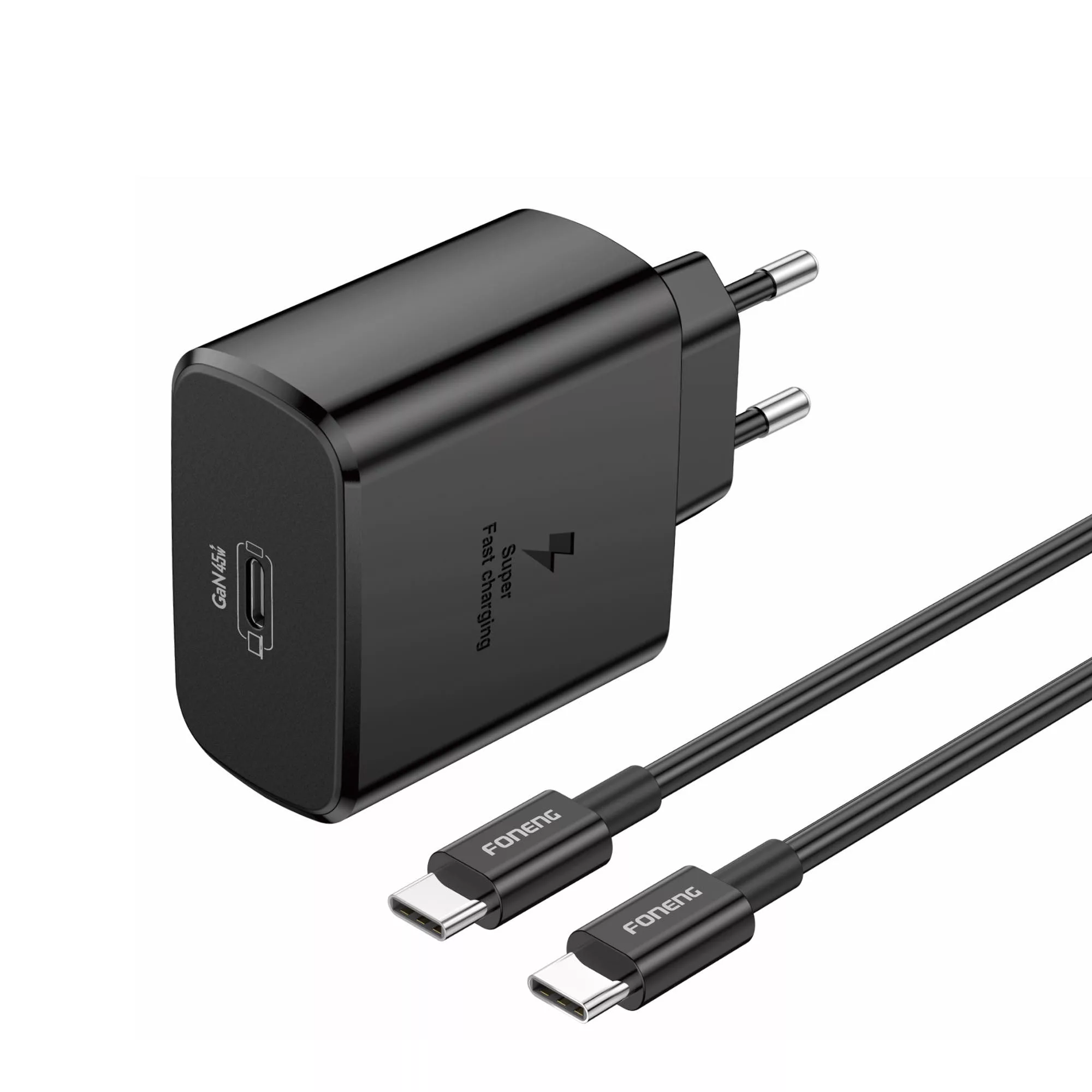 شارژر دیواری 45 وات فوننگ مدل EU62 به همراه کابل تبدیل USB-C شارژر دیواری 45 وات فوننگ مدل EU62 به همراه کابل تبدیل USB-C