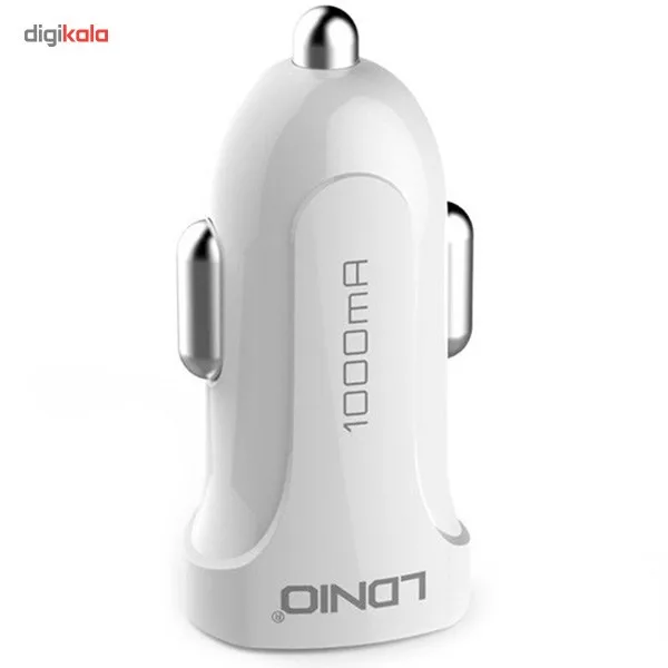 شارژر فندکی الدینیو مدل DL-C17 همراه با کابل microUSB