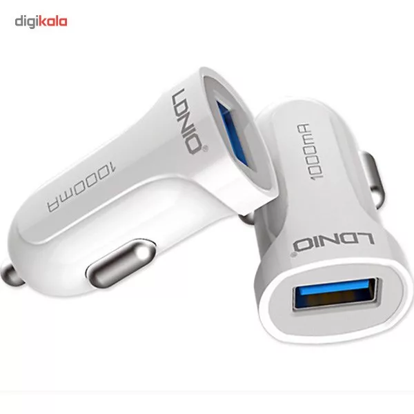 شارژر فندکی الدینیو مدل DL-C17 همراه با کابل microUSB