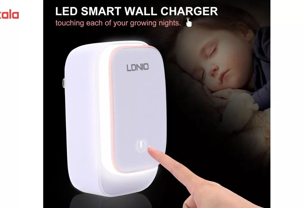شارژر دیواری و چراغ خواب الدینیو با کابلMicroUsb مدل A4405