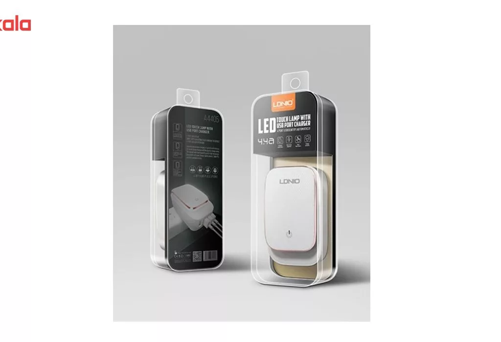 شارژر دیواری و چراغ خواب الدینیو با کابلMicroUsb مدل A4405