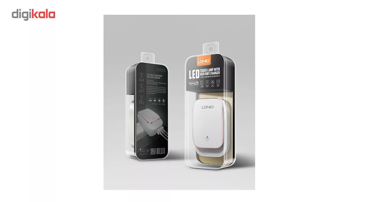 شارژر دیواری و چراغ خواب الدینیو با کابلMicroUsb مدل A4405