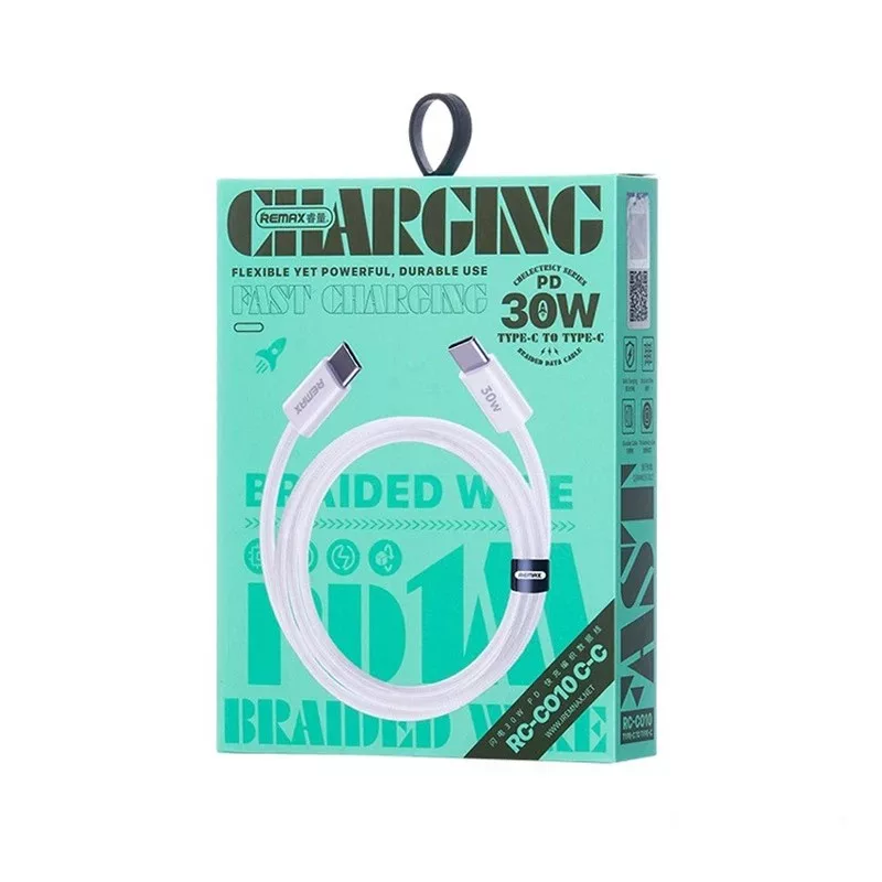 شارژر دیواری 20 وات ریمکس مدل 20W EU پورت PD به همراه کابل تبدیل USB-C