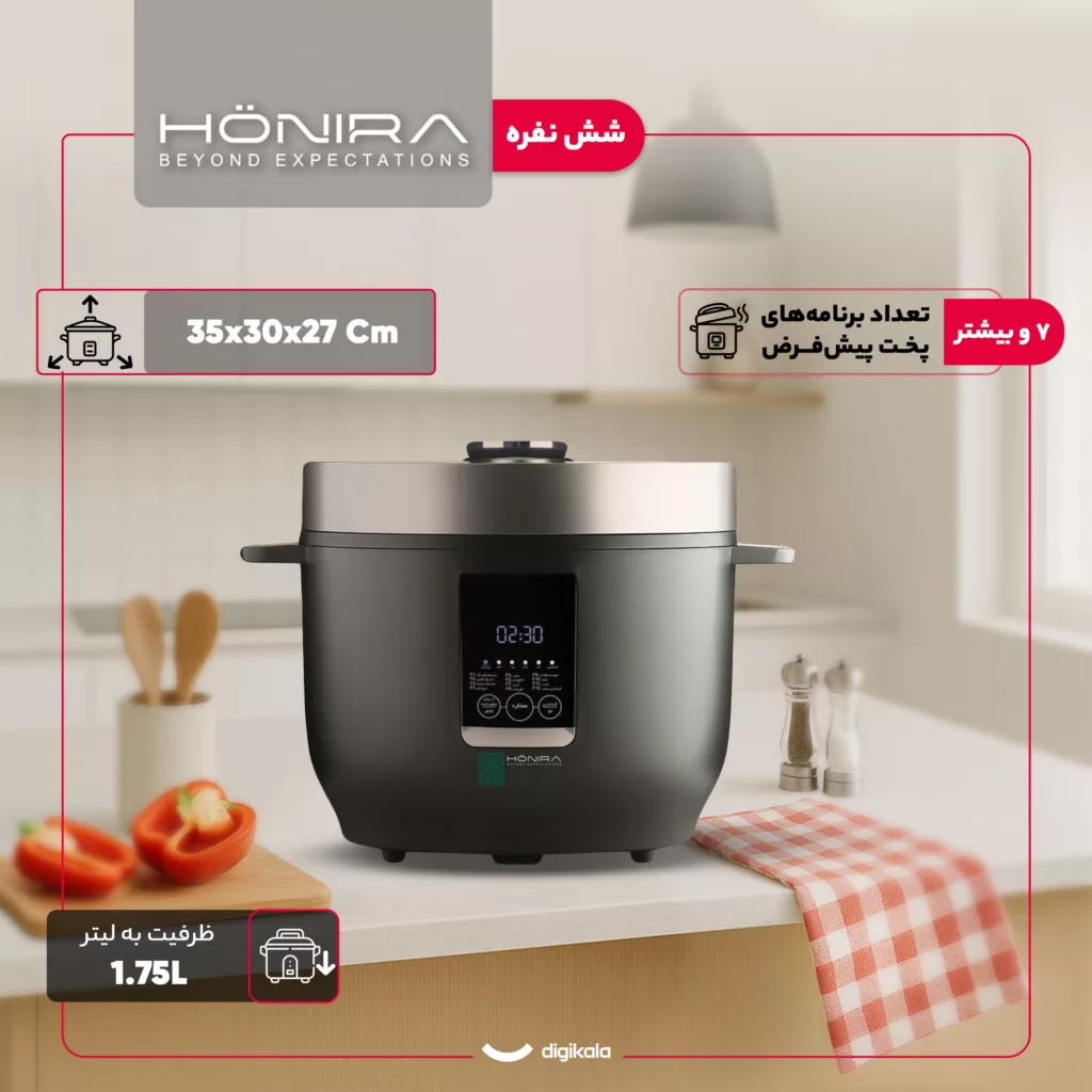 پلوپز 6 نفره هونیرا مدل RCK-391