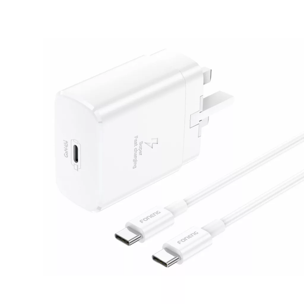 شارژر دیواری 45 وات فوننگ مدل UK32 به همراه کابل تبدیل USB-C