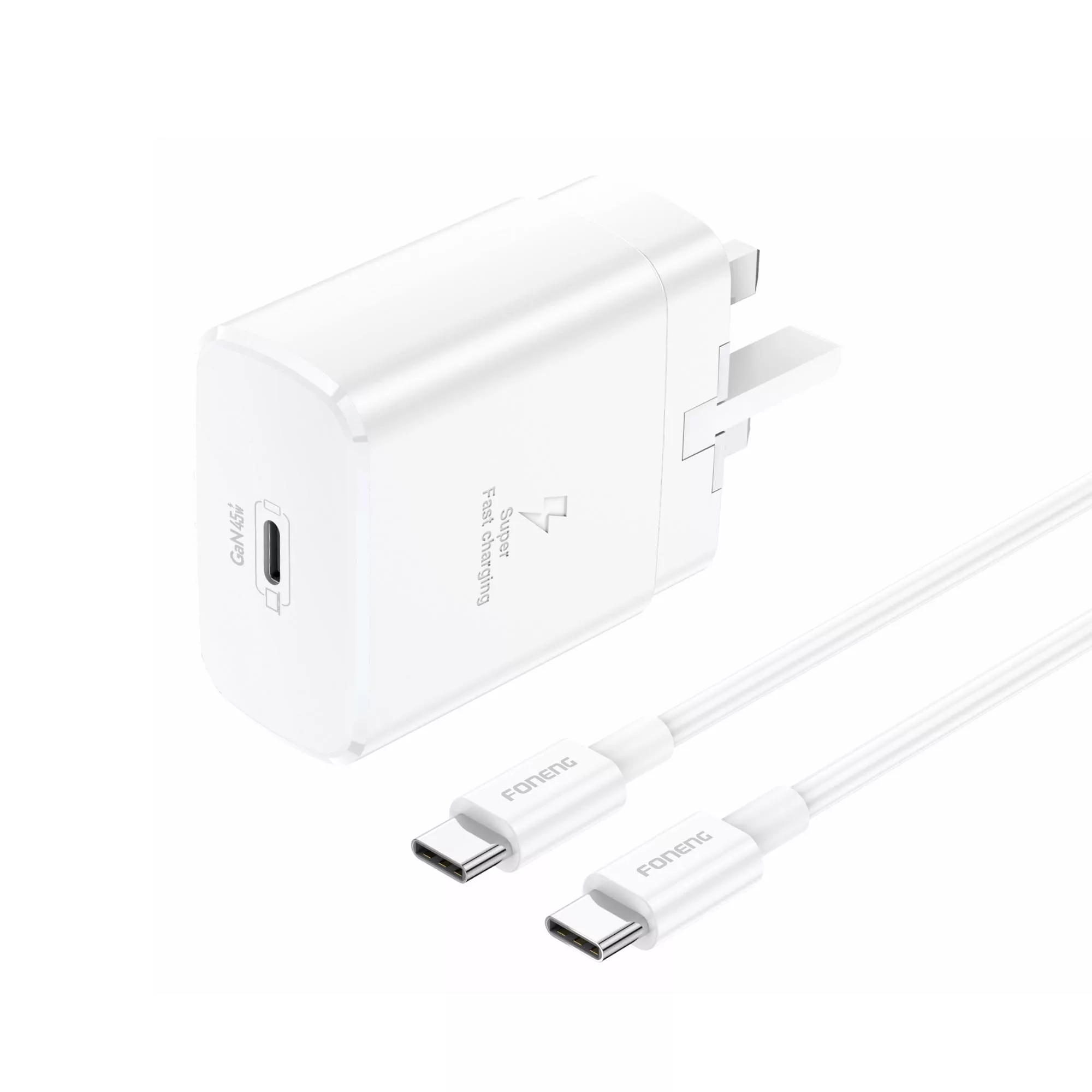 شارژر دیواری 45 وات فوننگ مدل S24 ULTRA به همراه کابل تبدیل USB-C