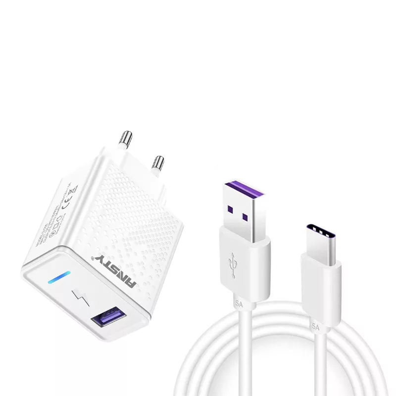 شارژر دیواری 25 وات انستی مدل Q055 به همراه کابل تبدیل USB-C