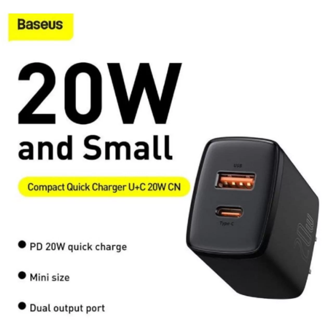 شارژر دیواری باسئوس مدل COMPACT-20W