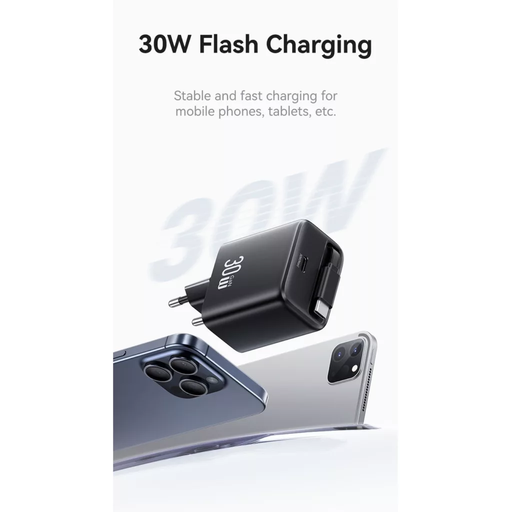 شارژر دیواری 30وات یوسمز مدل CC241 به همراه کابل تایپ سی