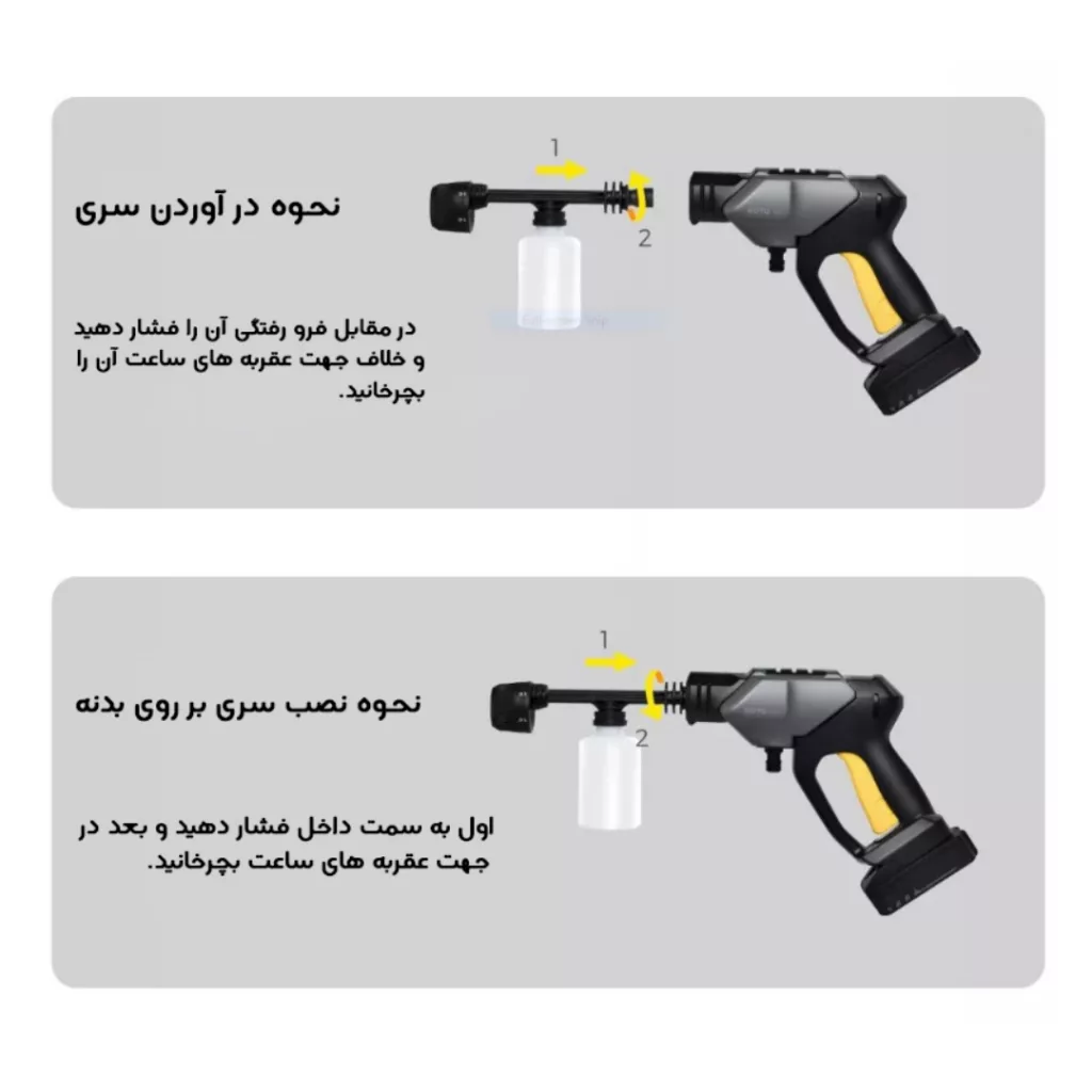کارواش شارژی هوتو مدل cordless hight pressure کد QWXCJ001