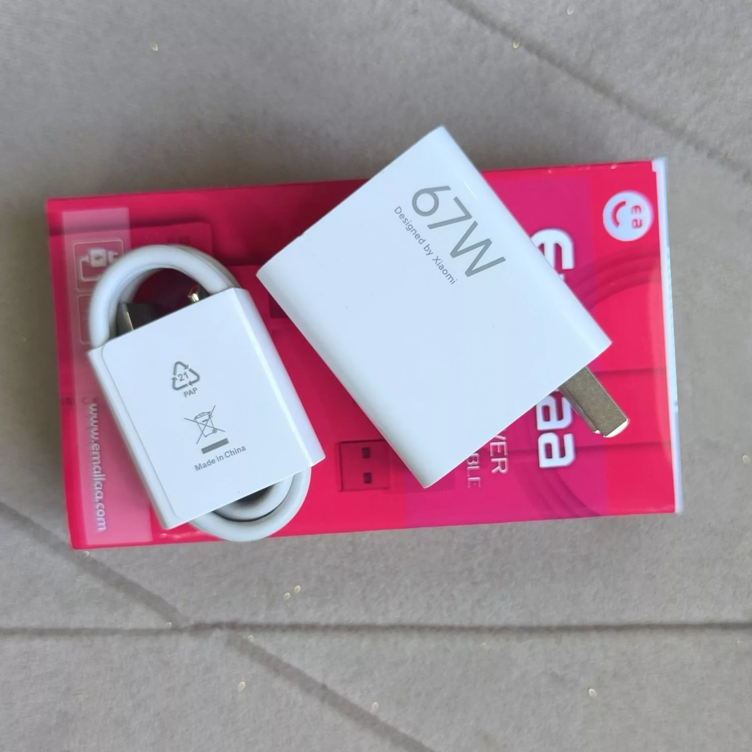 شارژر دیواری 67 وات ایمالا مدل MDY-14-EE به همراه کابل USB-C