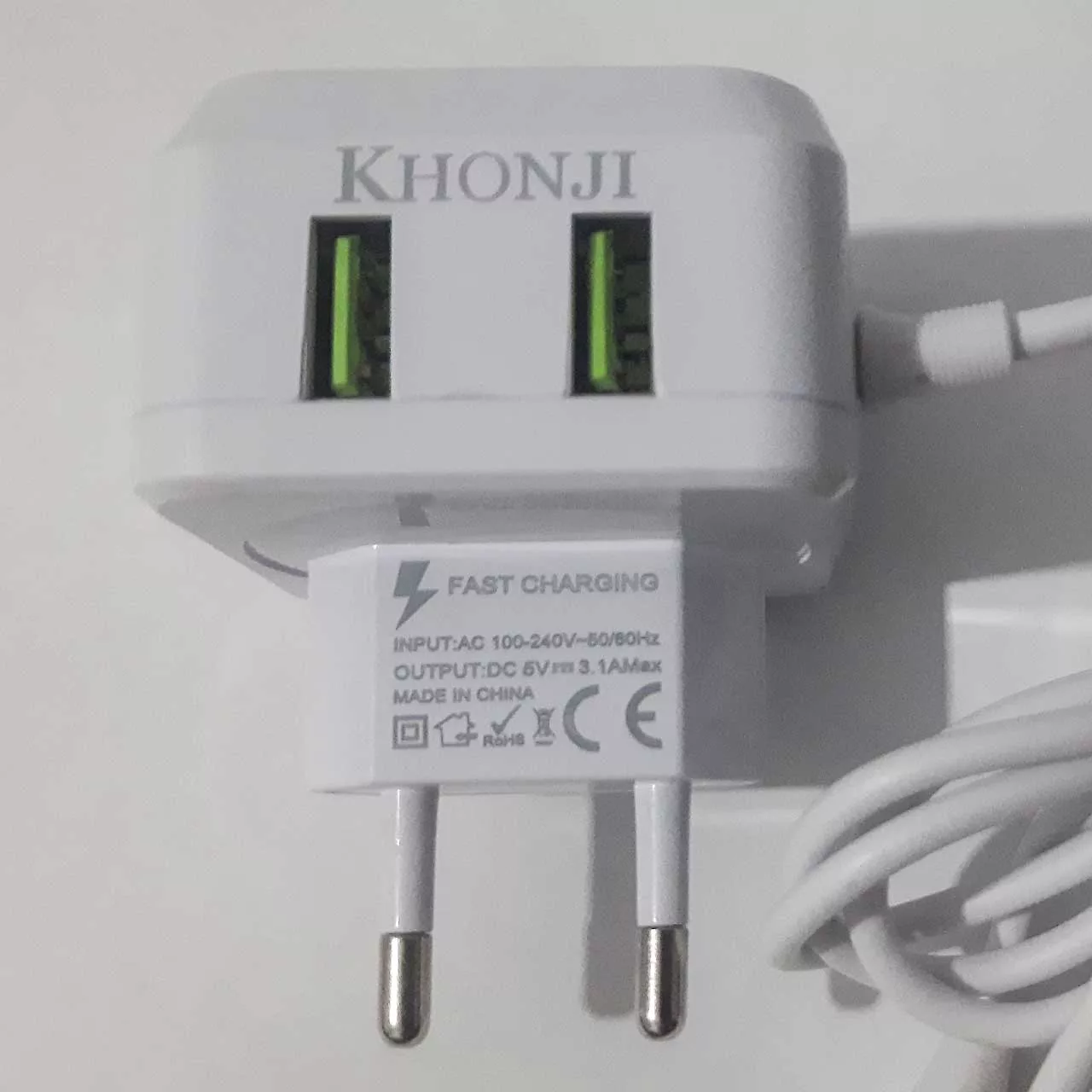 شارژر دیواری خنجی مدل 2portfast