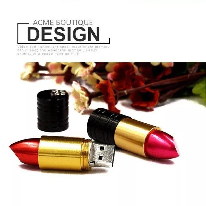 فلش مموری طرح رژ لب طلایی مدل Ul-LS01 ظرفیت 64 گیگابایت