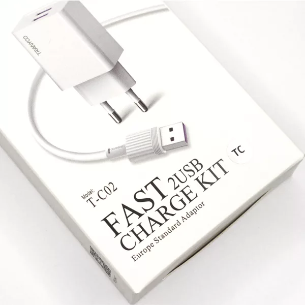 شارژر دیواری 14 وات ترانیو مدل T-C02 به همراه کابل USB-C