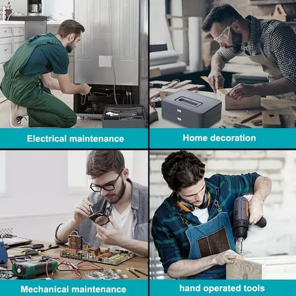 پیچ گوشتی شارژی ۱۲ ولت جیمی هوم مدل JIMIBOX X4-ABCD مجموعه 61 عددی