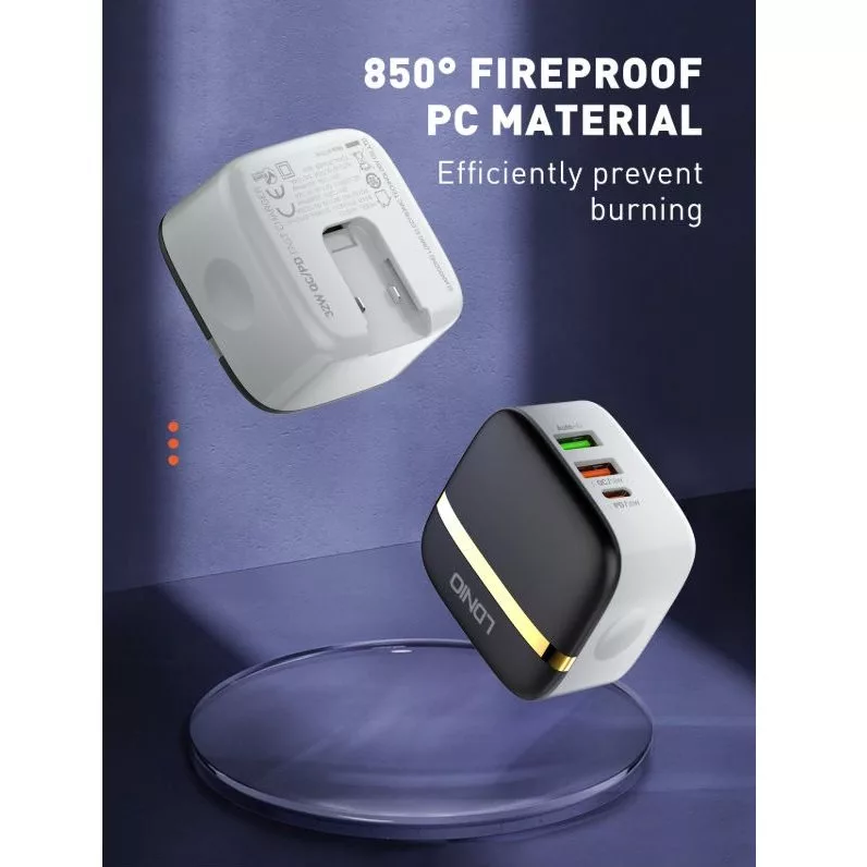 شارژر دیواری الدینیو مدل A3513Q به همراه کابل usb-c