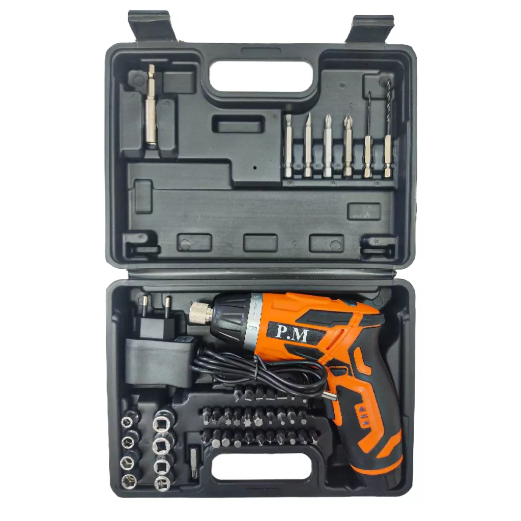 پیچ گوشتی شارژی 3.6 ولت پی ام مدل DM.3.6 مجموعه 50 عددی