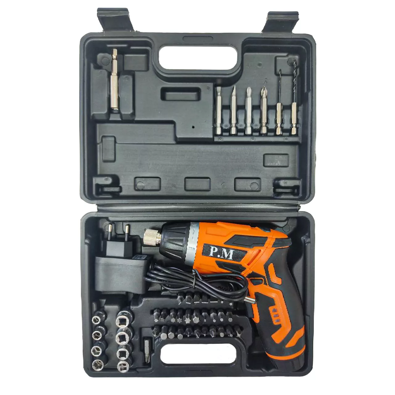 پیچ گوشتی شارژی 3.6 ولت پی ام مدل DM.3.6 مجموعه 50 عددی