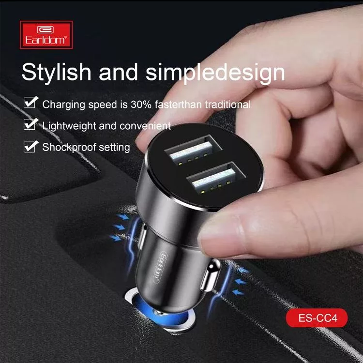 شارژر فندکی ارلدام مدل ES-CC4 به همراه کابل تبدیل microUSB