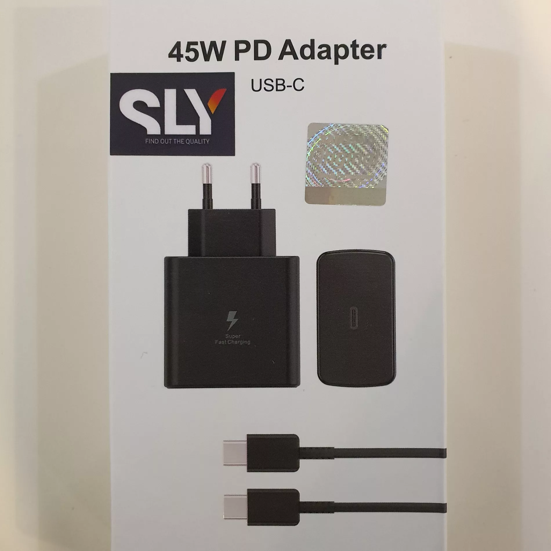 شارژر دیواری 45 وات اس ال وای مدل 2 GALAXY S22 ULTRA SUPER FAST به همراه کابل تبدیل USB-C
