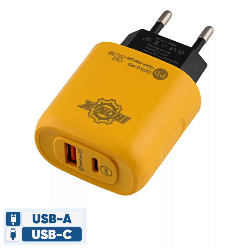 شارژر دیواری 25 وات آیرون ایکس مدل PDQC30