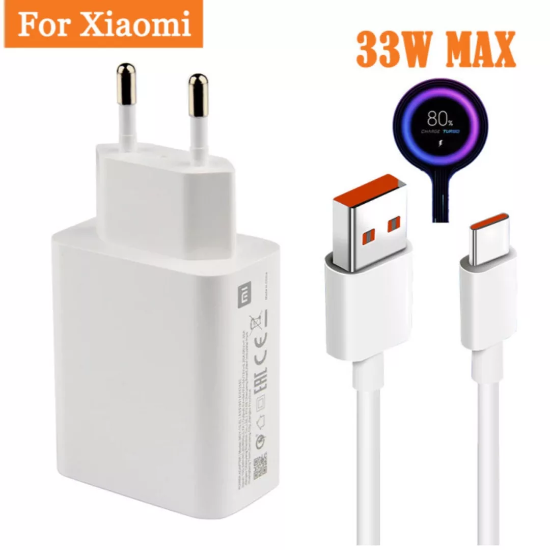 شارژر دیواری شیائومی مدل POCOX3PRO به همراه کابل تبدیل USB-C
