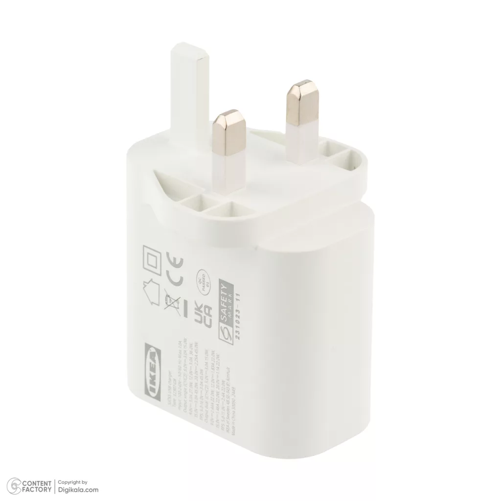 شارژر دیواری 45 وات دو پورت ایکیا مدل SJÖSS