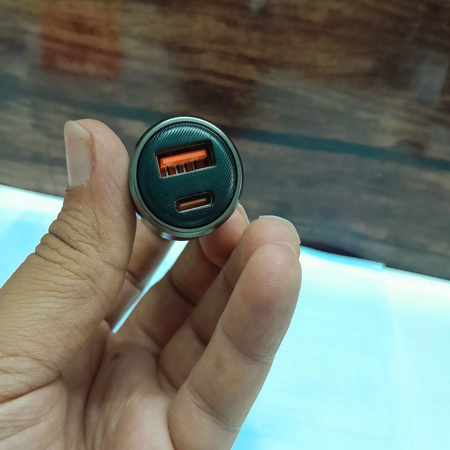 شارژر فندکی فست 63 وات دو پورت مدل PQ-CC06