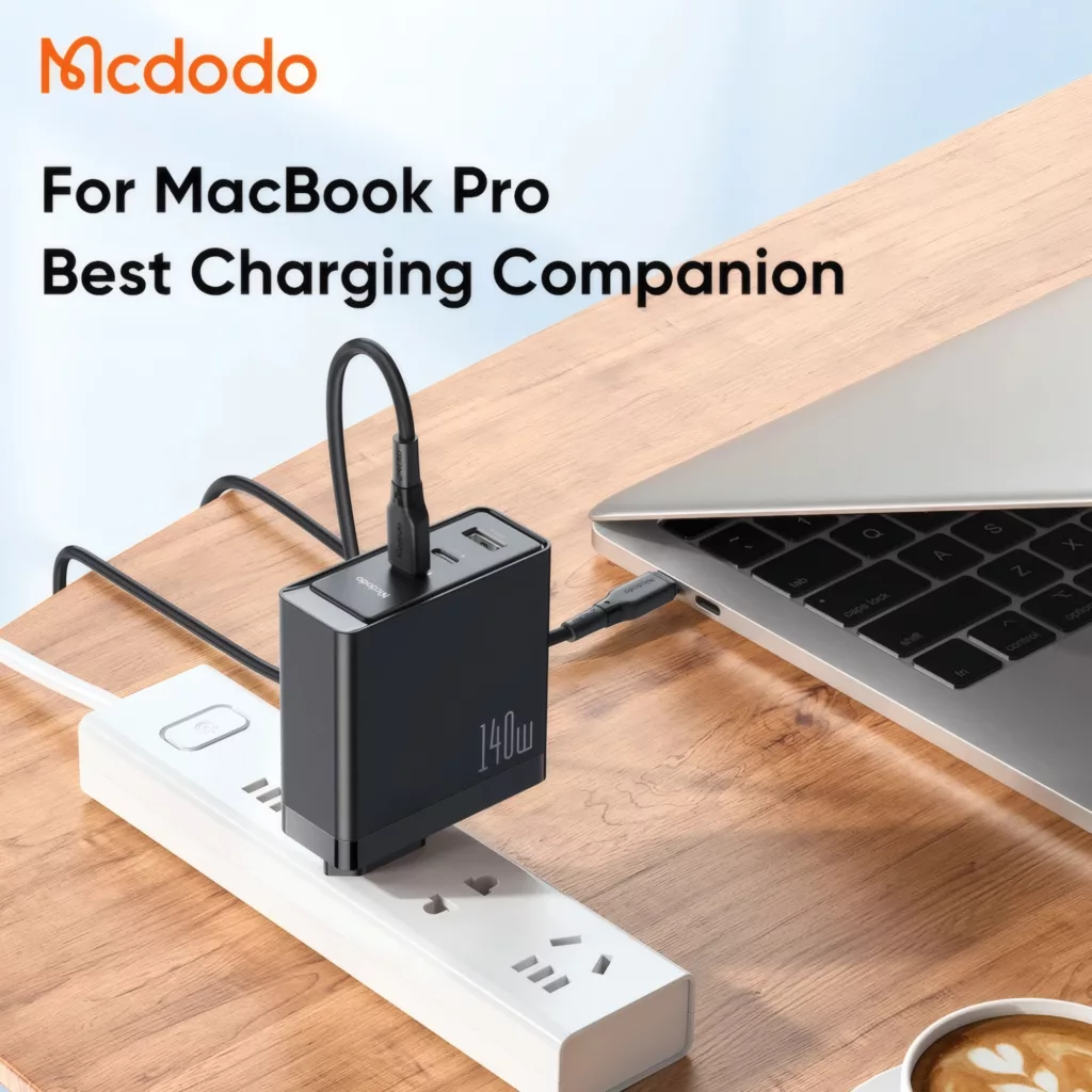 شارژر دیواری 140 وات مک دودو مدل CH-2913 به همراه کابل USB-C