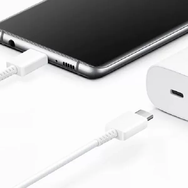 شارژر دیواری 25 وات مدل SAM25W SUPER FAST CHARGE به همراه کابل تبدیل USB-C