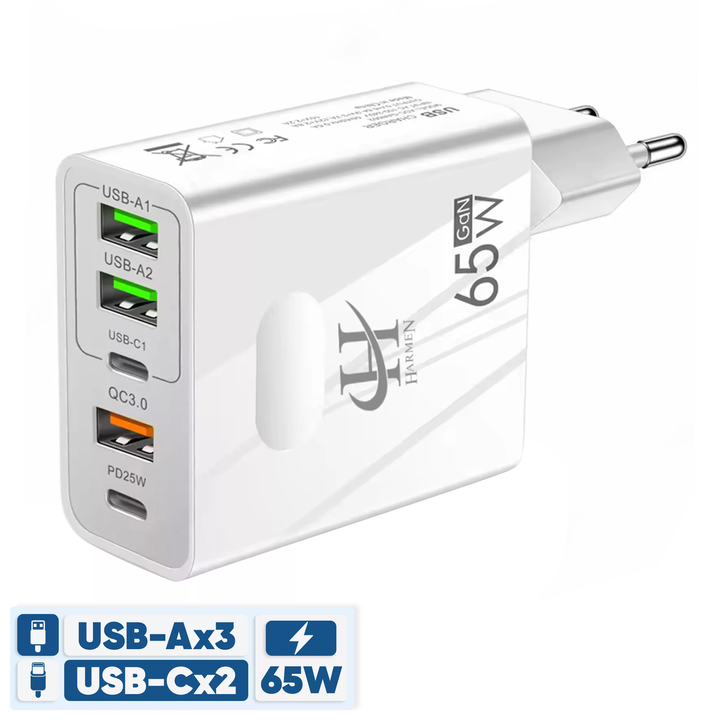 شارژر دیواری 65 وات هارمن مدل ADC-GAN002