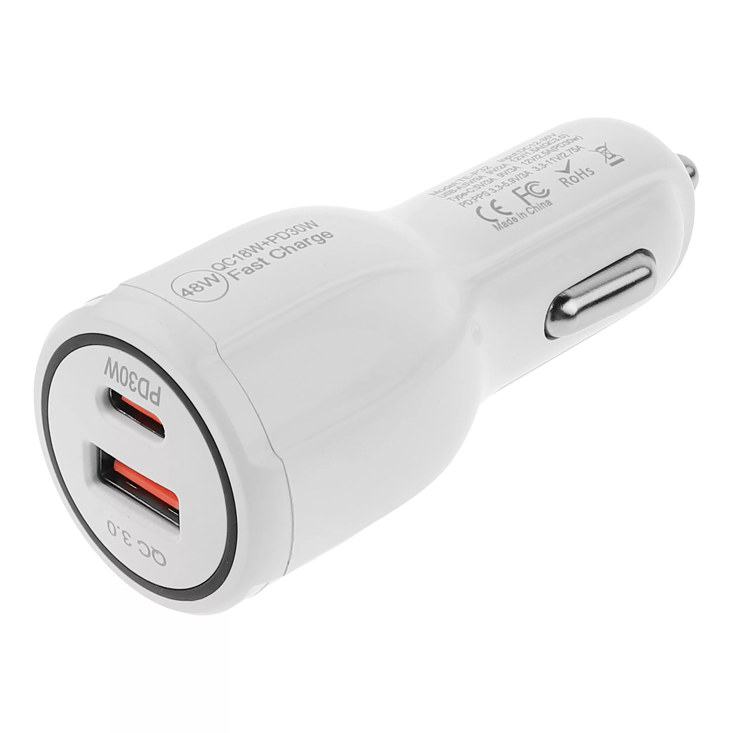 شارژر فندکی 48 وات دو پورت مدل Fast TE-P32