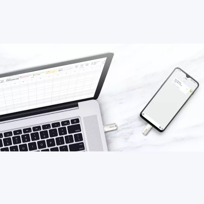 فلش مموری USB 3.2 / USB-C نتاک مدل U785C ظرفیت 128 گیگابایت