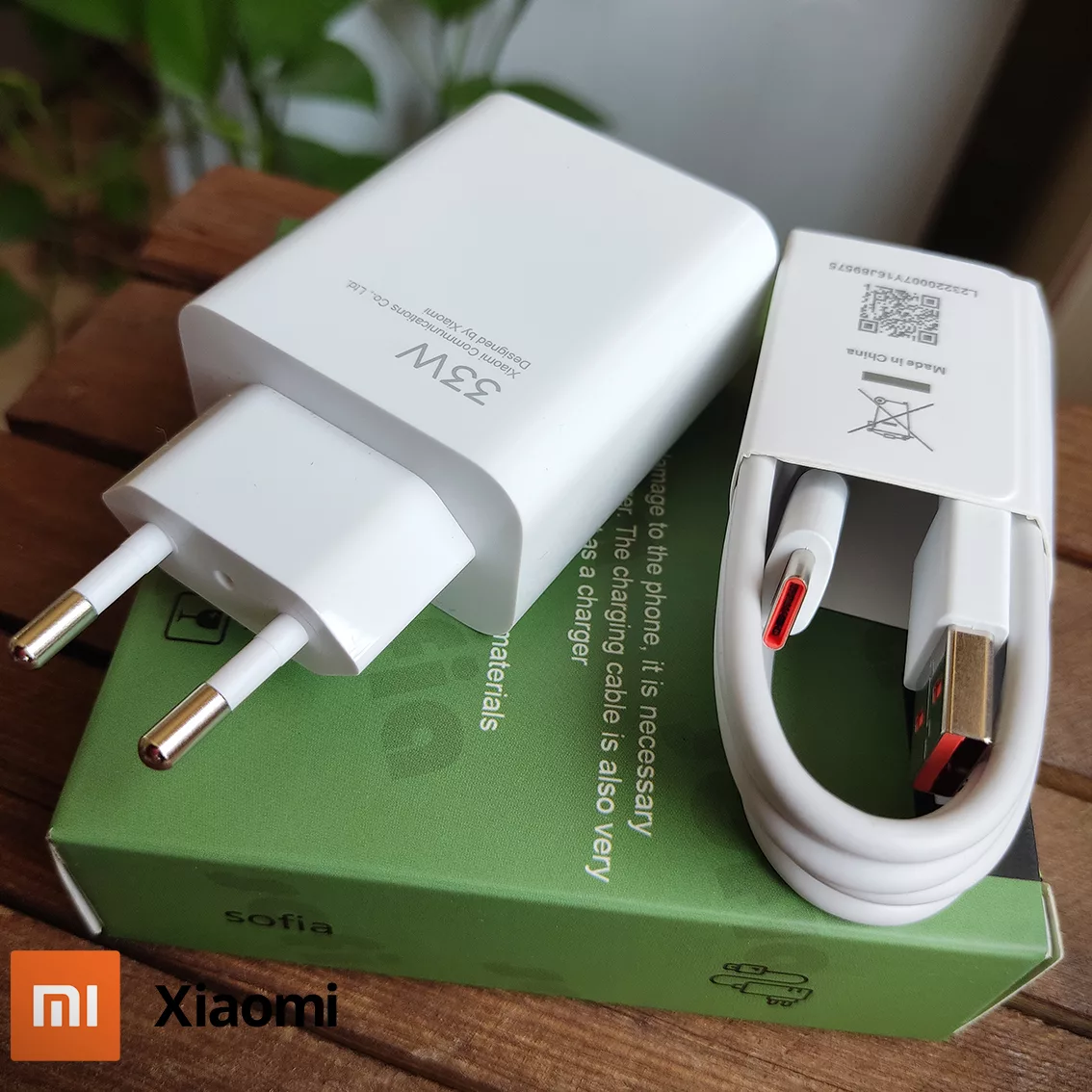 شارژر دیواری  مدل 33وات توربو به همراه تبدیل USB-C