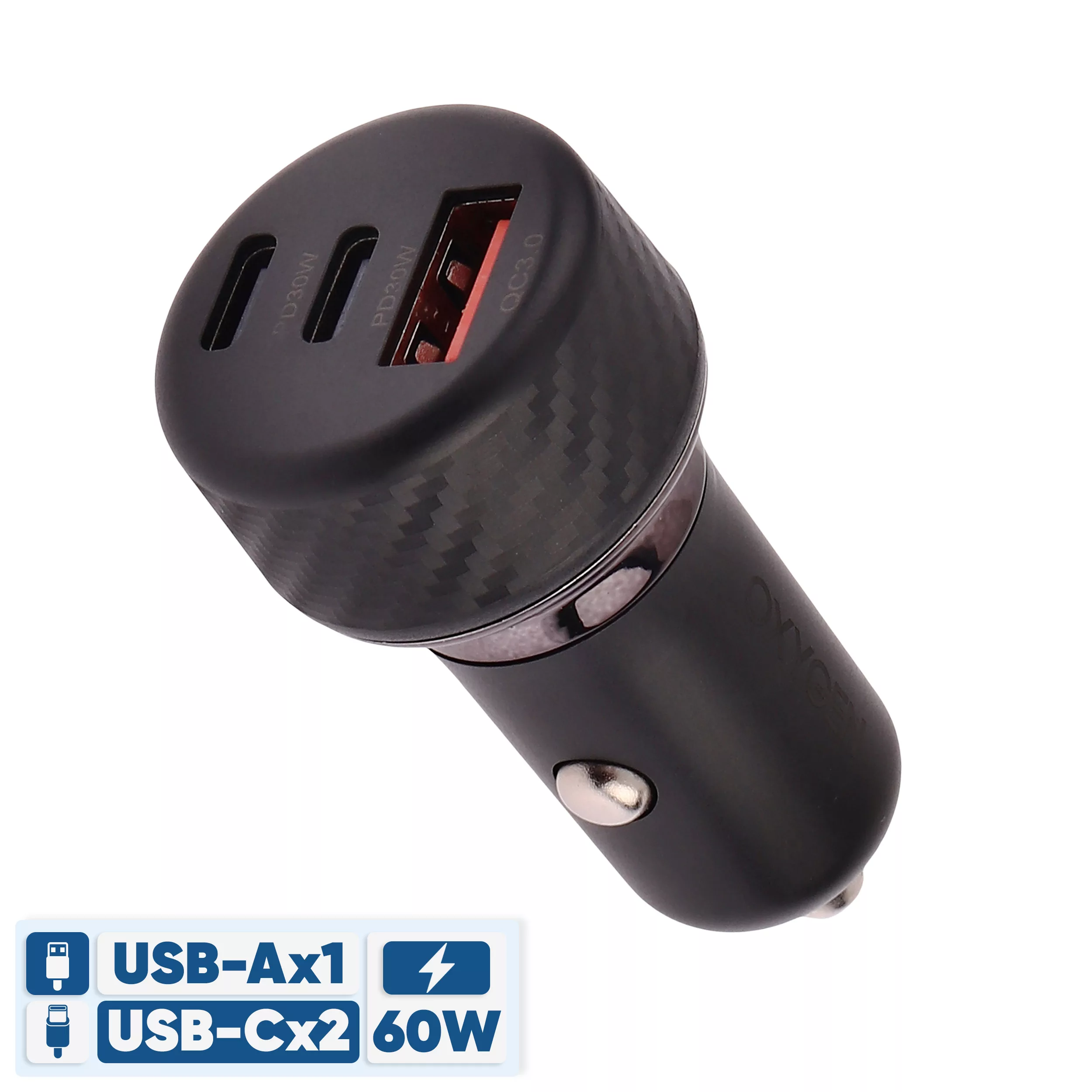 شارژر فندکی 60 وات سه پورت اکسیژن مدل AC-06 شارژر فندکی 60 وات سه پورت اکسیژن مدل AC-06