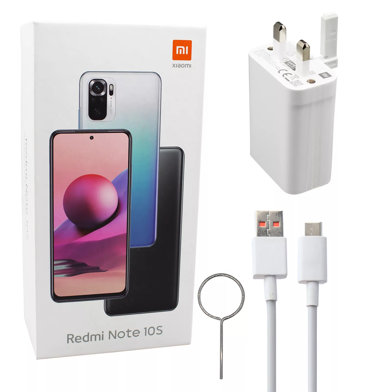 شارژر دیواری شیائومی مدل Redmi Note 10S به همراه کابل تبدیل USB-C