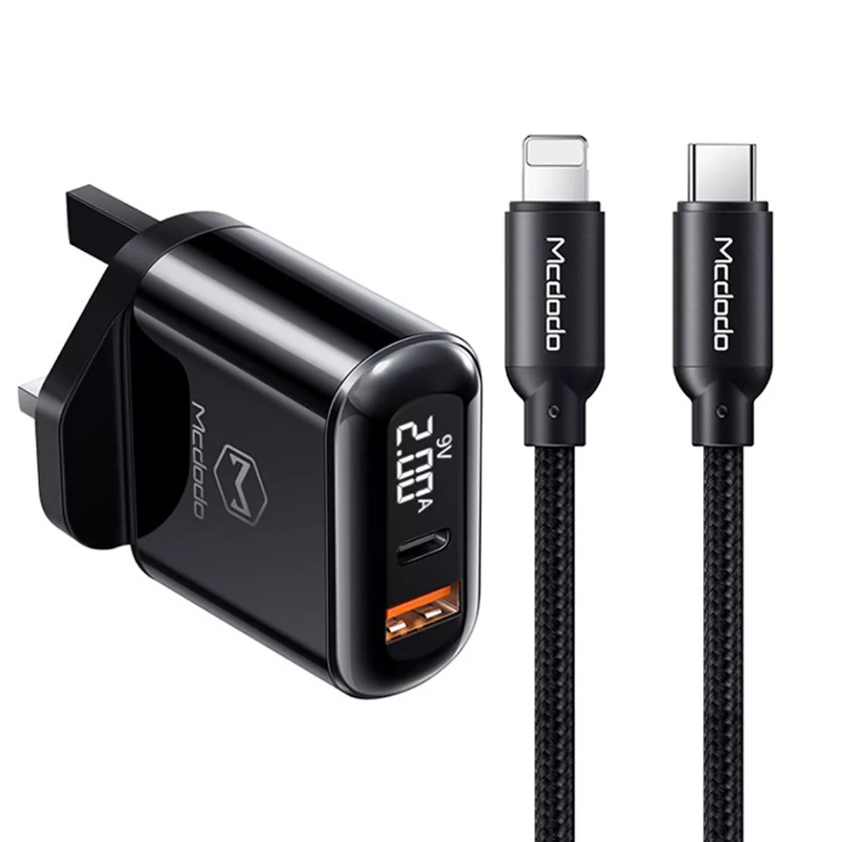 شارژر دیواری مک دودو مدل LCH-7231 به همرا کابل تبدیل لایتنینگ