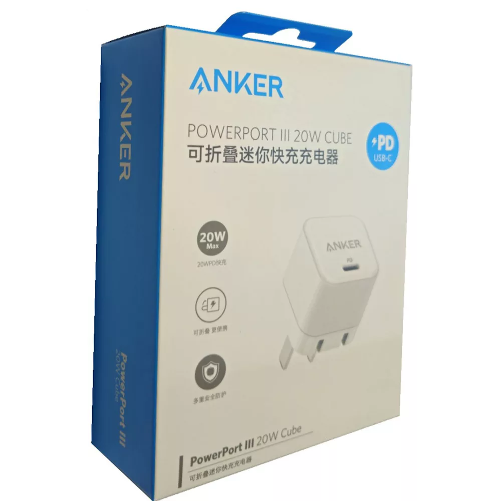 شارژر دیواری 20 وات انکر مدل PowerPort III 20W Cube
