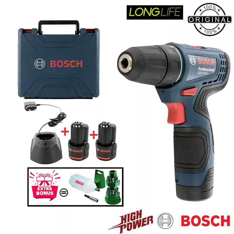 پیچ گوشتی شارژی چکشی بوش مدل GSB 120 Li Extra