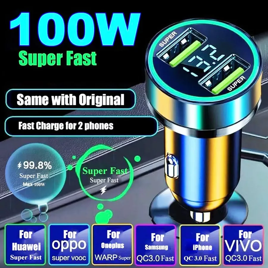 شارژر فندکی 200 وات دو پورت مدل TWOSUPER