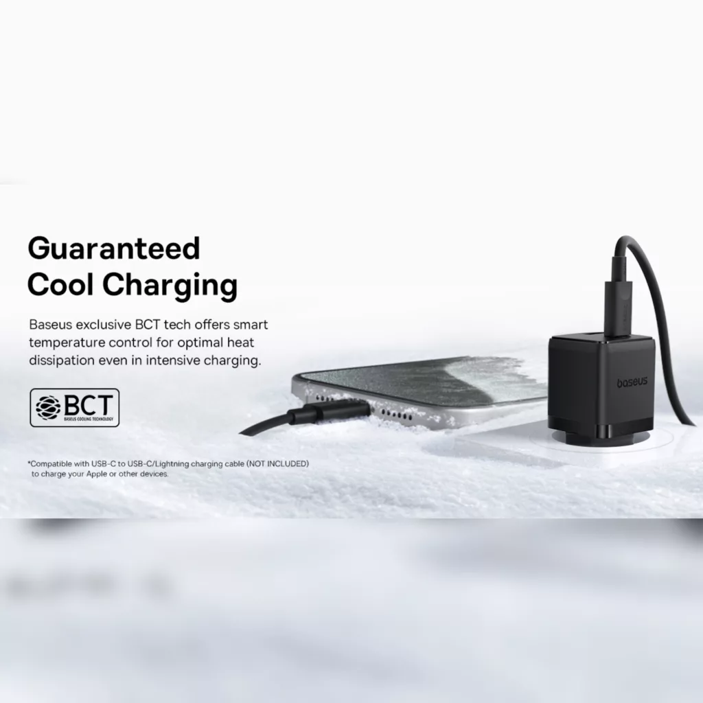 شارژر دیواری 20 وات بیسوس مدل 20W Palm به همراه کابل USB-C