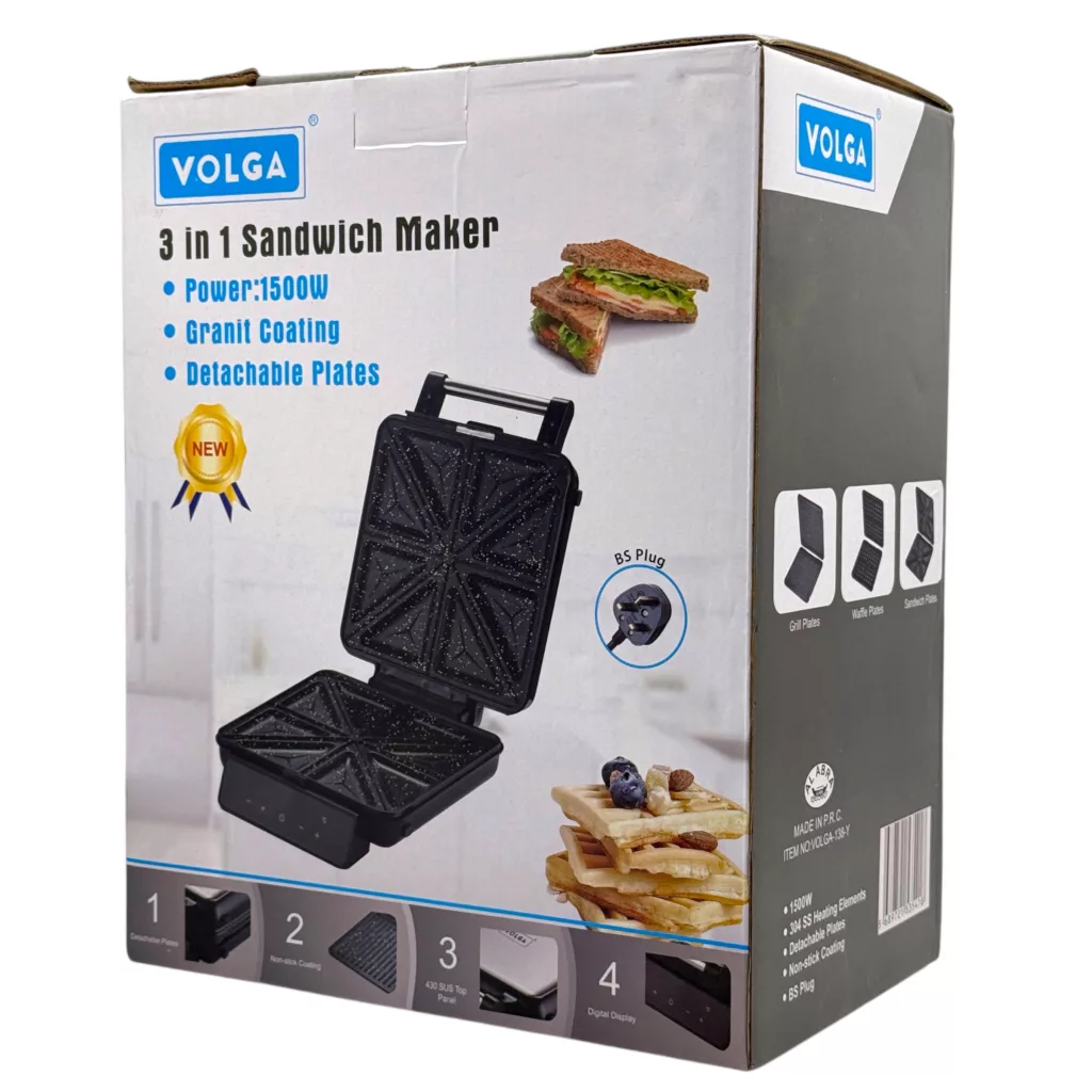 ساندویچ‌ساز چهار خانه ولگا مدل 138-Y