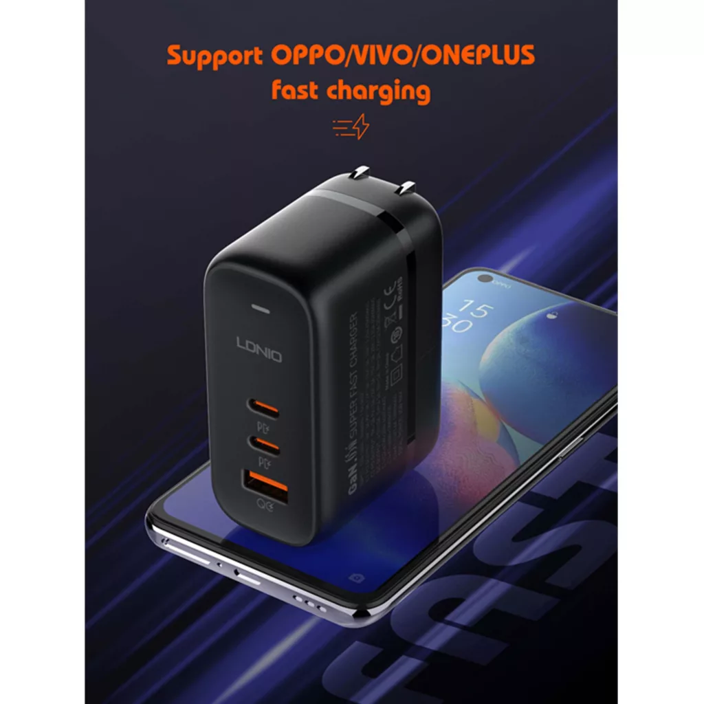 شارژر دیواری 65 وات الدینیو مدل Q366