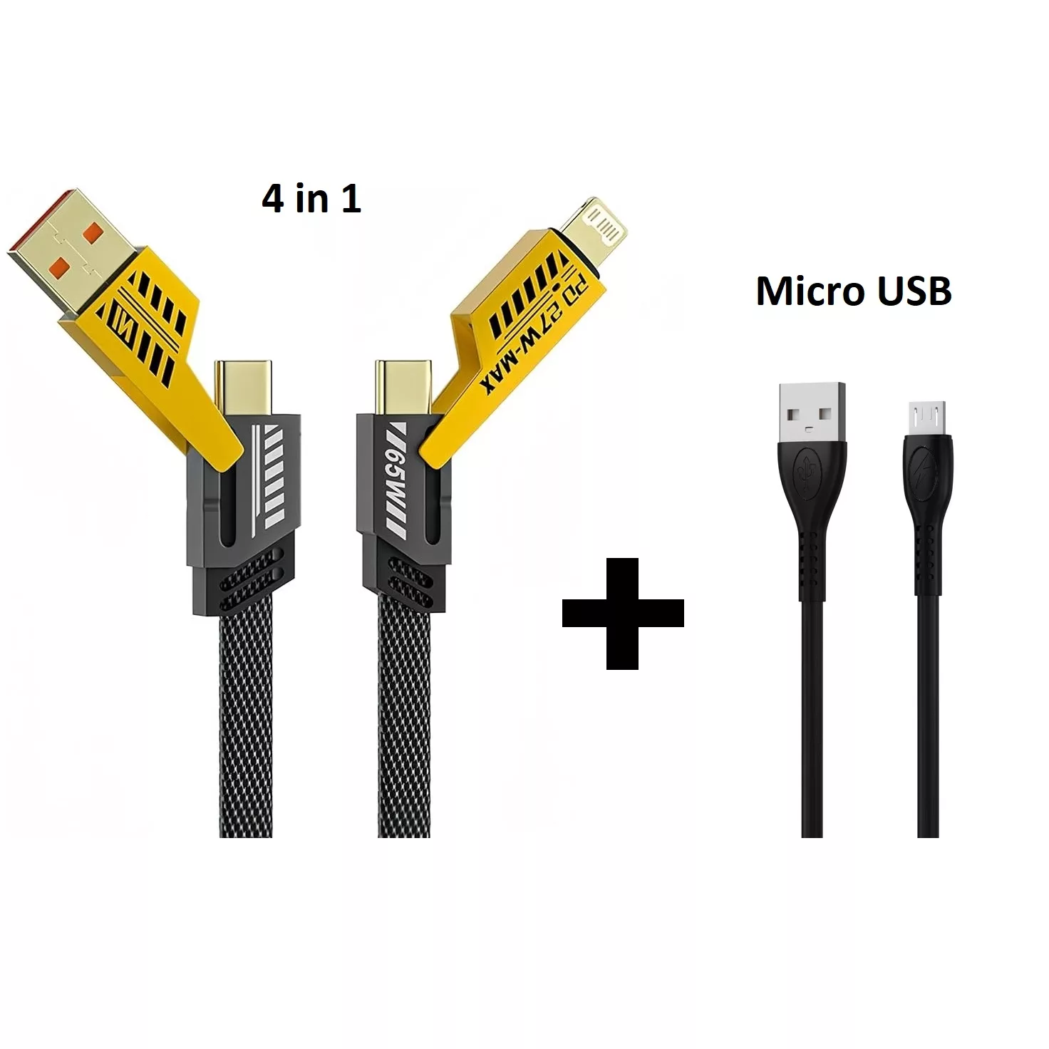 شارژر دیواری 120 وات مدل HX111-A+C به همراه کابل تبدیل USB / USB-C به لایتنینگ / USB-C