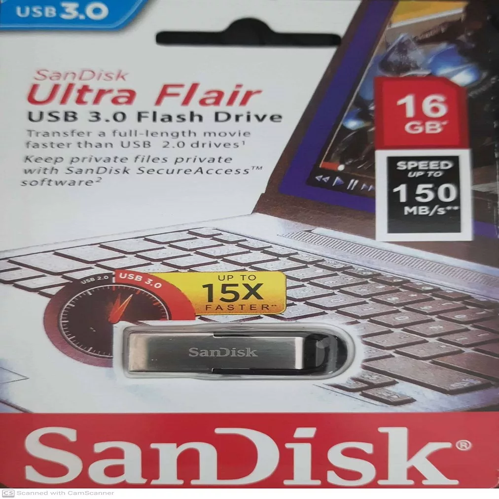 فلش مموری سن دیسک مدل ultra flair ظرفیت 16 گیگابایت