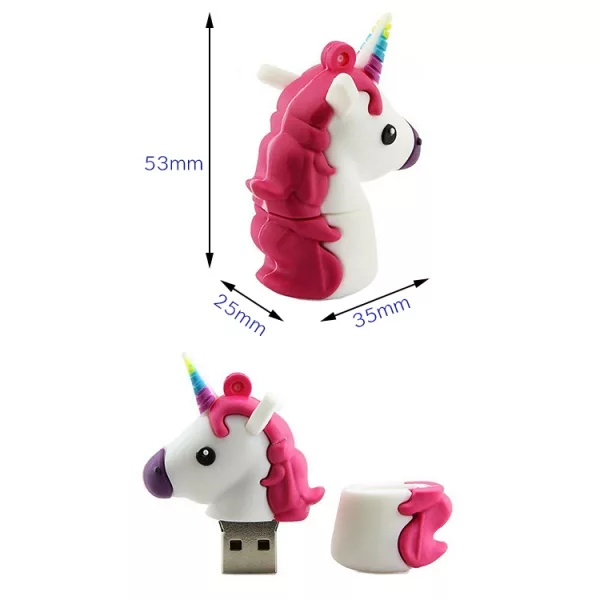 فلش مموری طرح اسب تک شاخ مدل UL-Unicorn01 ظرفیت 128 گیگابایت